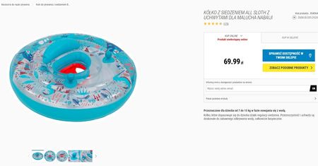 Decathlon wycofuje kółka do pływania. Nie używaj kółka All Sloth Blue