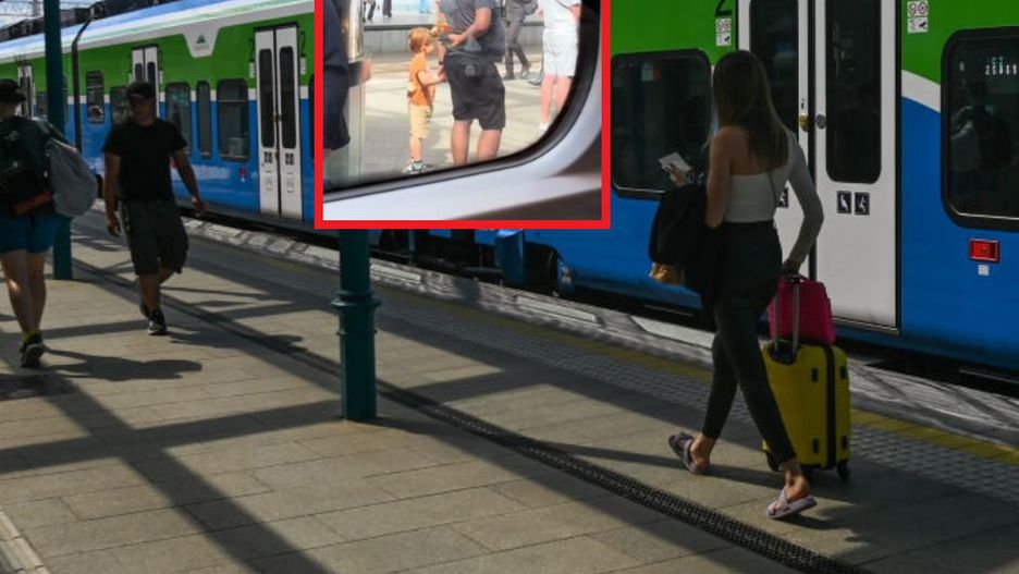 Nagrała tatę z synkiem. "Najsłodsza rzecz, jaką widziałam na peronie"