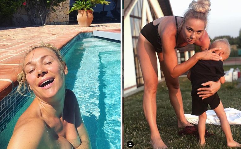 Sonia Bohosiewcicz opala się topless na rodzinnych wakacjach 