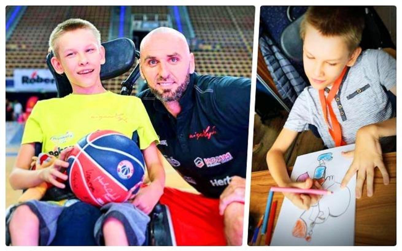 Mateusz Mortka uwielbia spotykać się ze swoim idolem, Marcinem Gortatem