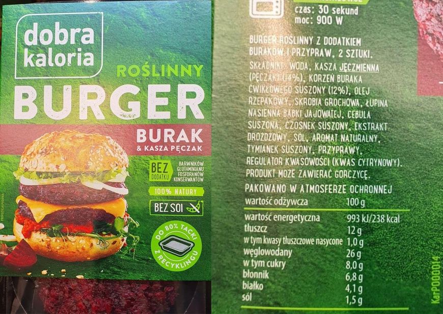 Burger z kaszy pęczak