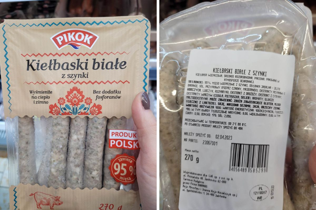 Pikok Kiełbaski białe z szynki