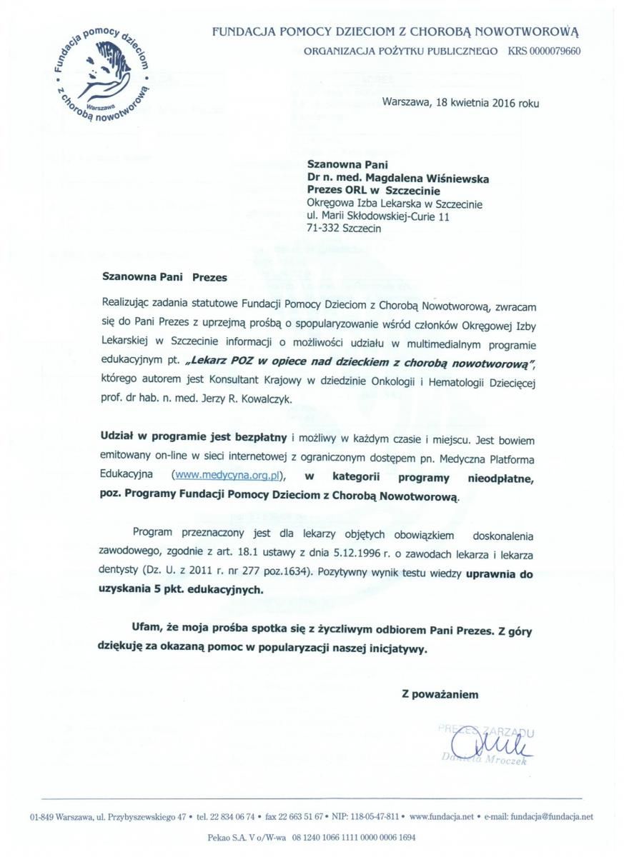 Fundacja Pomocy Dzieciom z Chorobą Nowotworową