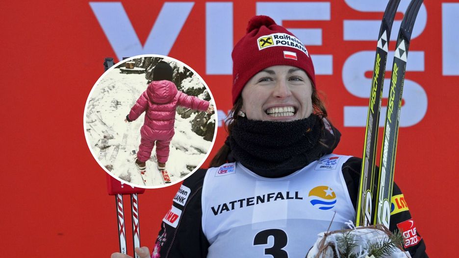 Wzruszające zdjęcie. Syn Justyny Kowalczyk na nartach