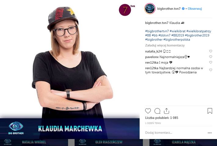 Uczestnicy Big Brothera - Klaudia Marchewka