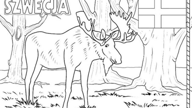 Szwecja - kolorowanka