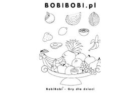 Smaczne owoce - kolorowanka