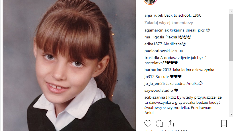 Anja Rubik na zdjęciu z dzieciństwa. Pozowanie ma we krwi
