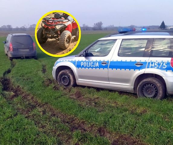 Ukradł auto matce i uciekał przed policją. Wpadł, bo zjechał w pole