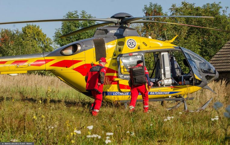 Na miejsce zdarzenia przyleciał helikopter Lotniczego Pogotowia Ratunkowego