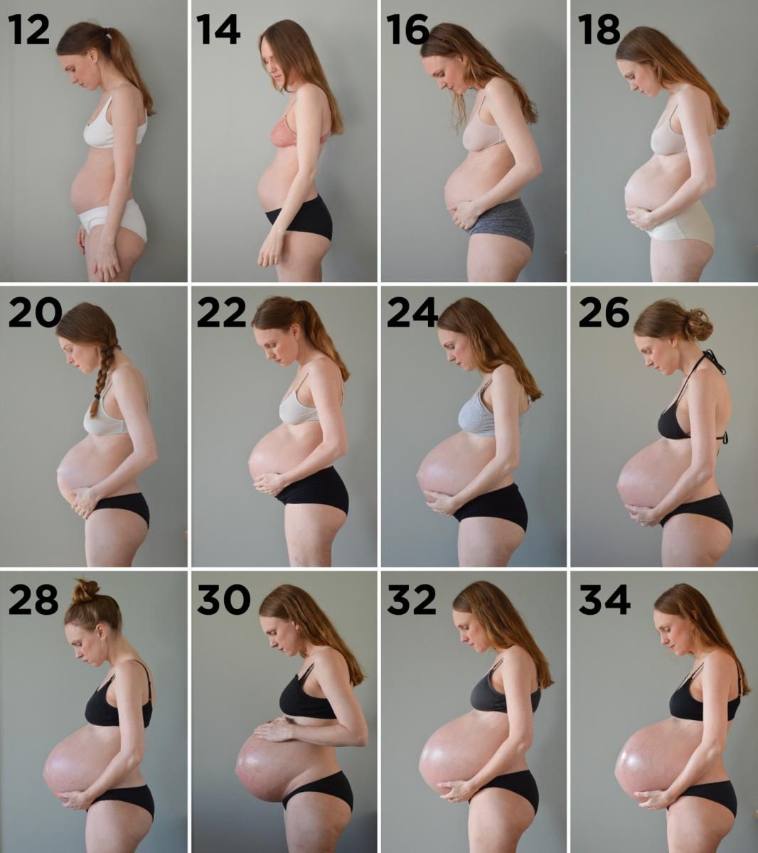 Jak rozwija się brzuch w trakcie ciąży mnogiej (Instagram)