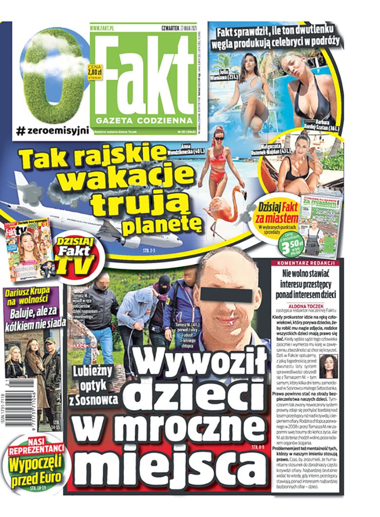 Dariusz Krupa trafił na okładkę tabloidu