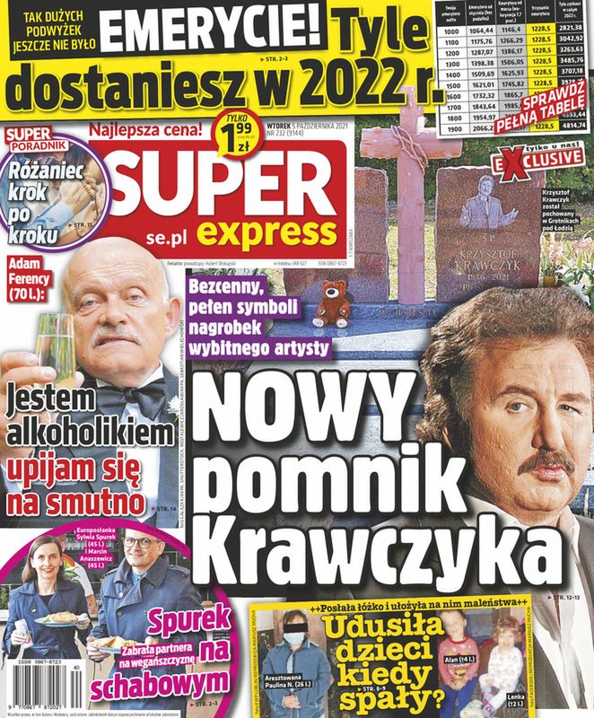 Nowy grób Krzysztofa Krawczyka – okładka Super Expressu