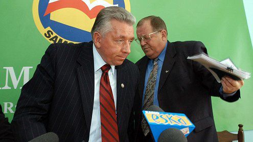 Andrzej Lepper i Henryk Dzido