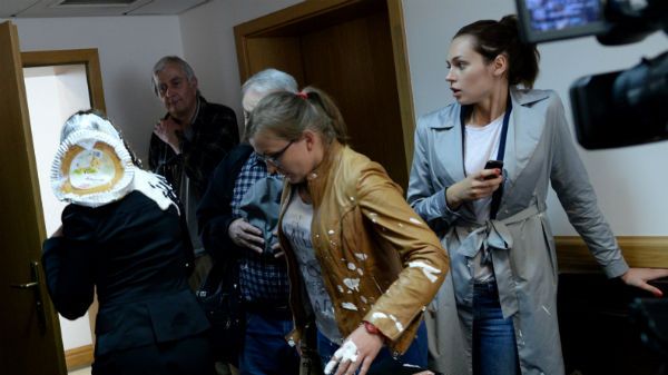 Sędzia z procesu Kiszczaka zaatakowana tortem