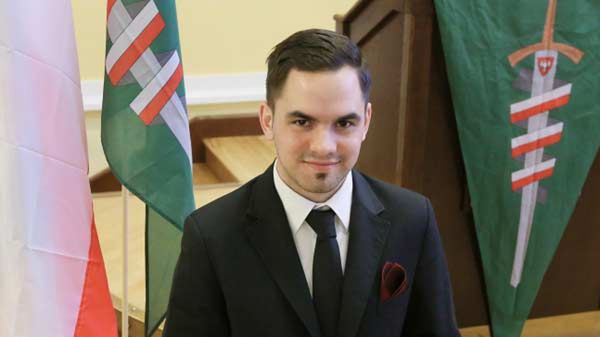 Nowo wybrany prezes Młodzieży Wszechpolskiej Tomasz Pałasz