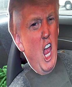 Jechał z tekturową głową Donalda Trumpa, żeby oszukać policję