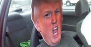 Jechał z tekturową głową Donalda Trumpa, żeby oszukać policję