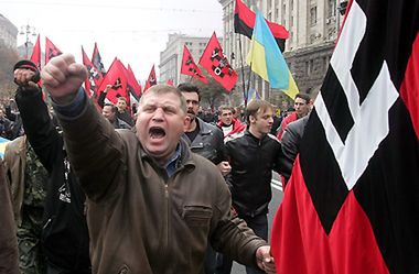 Demonstracje zwolenników i przeciwników UPA