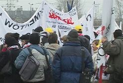 Zobacz jak kolejarze protestowali na torach
