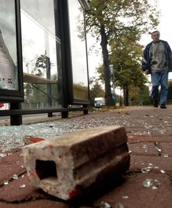 Kobieta-demolka wybijała szyby cegłą