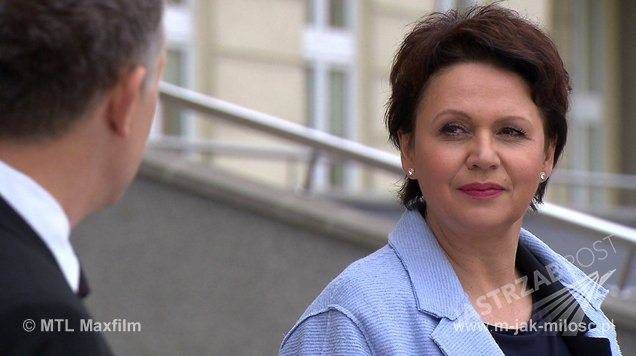 Marysia (Małgorzata Pieńkowska) w  1153 odcinku ''M jak miłość''
Fotografia: mjakmilosc.tvp.pl