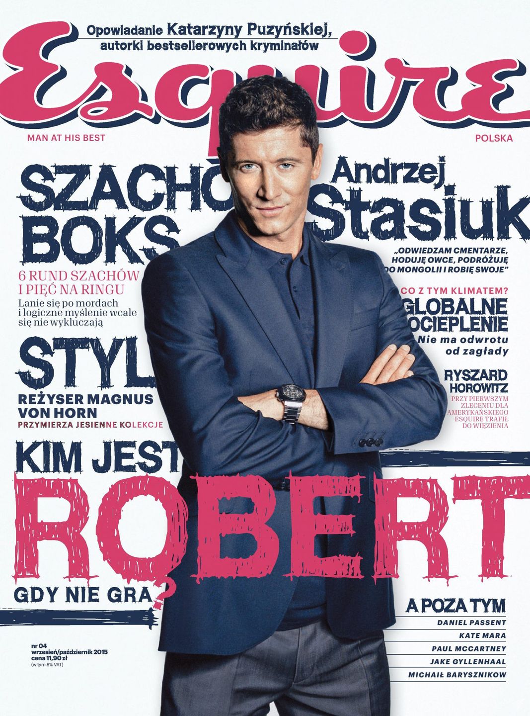 Robert Lewandowski na okładce Esquire