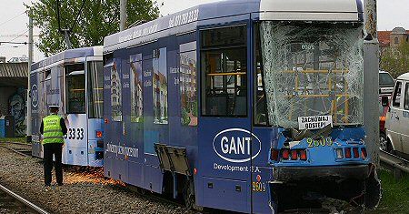 Wypadek tramwajów we Wrocławiu