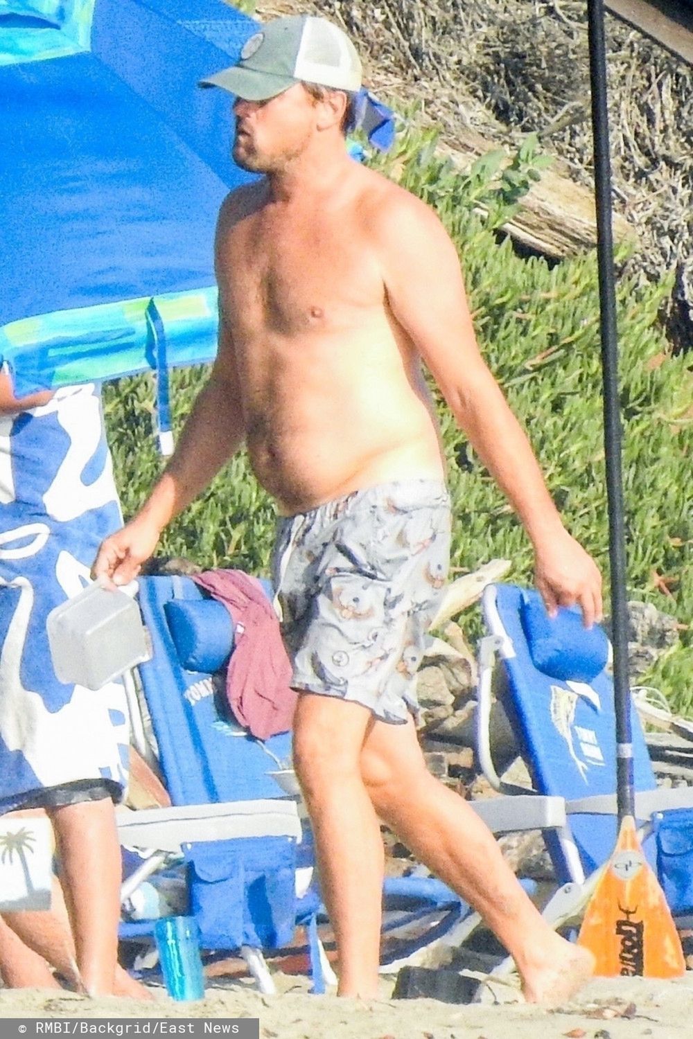 Leonardo DiCaprio na plaży w Malibu