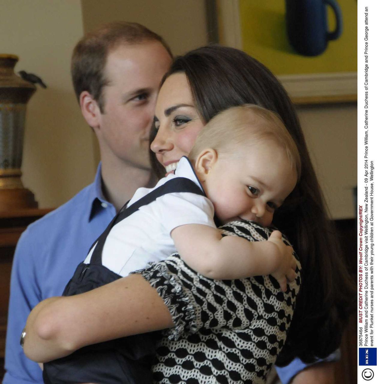 Księżna Kate i książę George z księciem Williamem w Nowej Zelandii