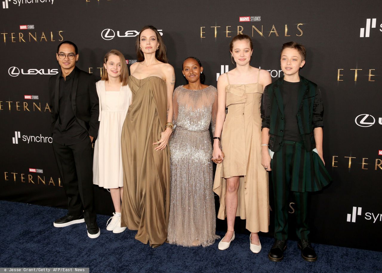 Angelina Jolie z dziećmi - premiera Eternals