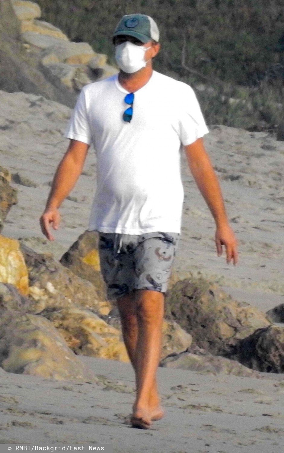 Leonardo DiCaprio na plaży w Malibu