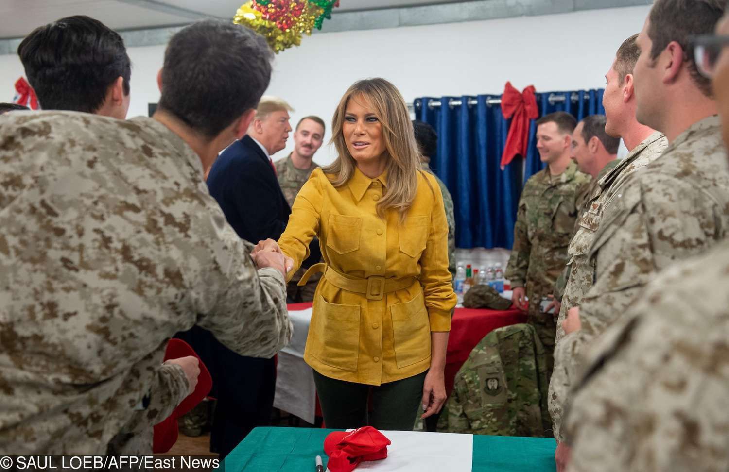 Melania Trump na spotkaniu z żołnierzami w Iraku