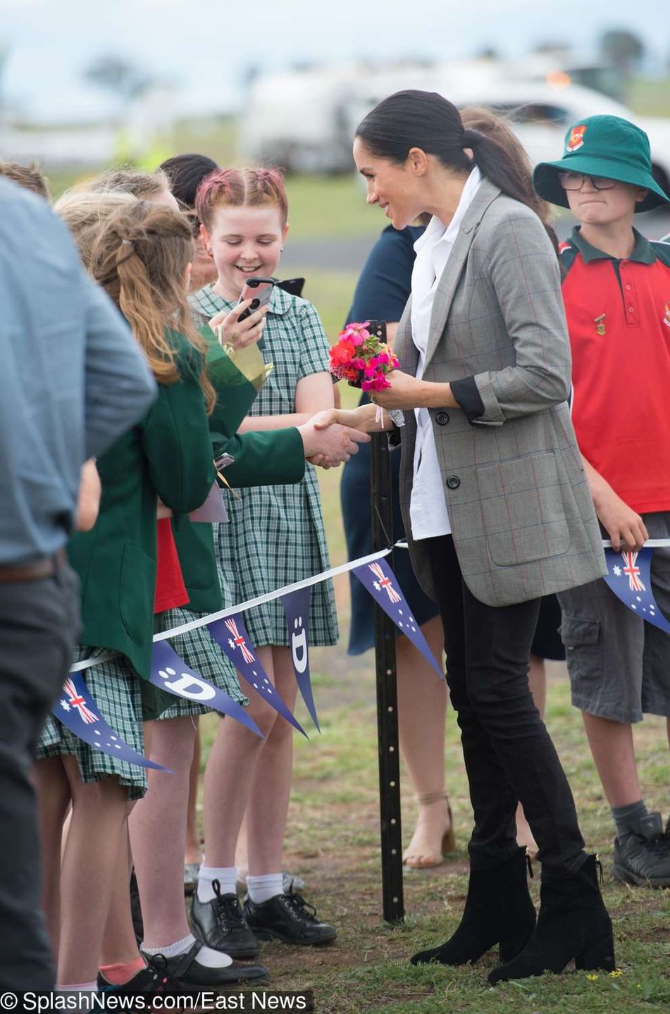 Meghan Markle i książę Harry na spotkaniu z dziećmi w Dubho