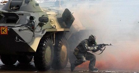 Ukraina. Siły zbrojne przeprowadziły ćwiczenia z odparcia ataku przy Krymie.