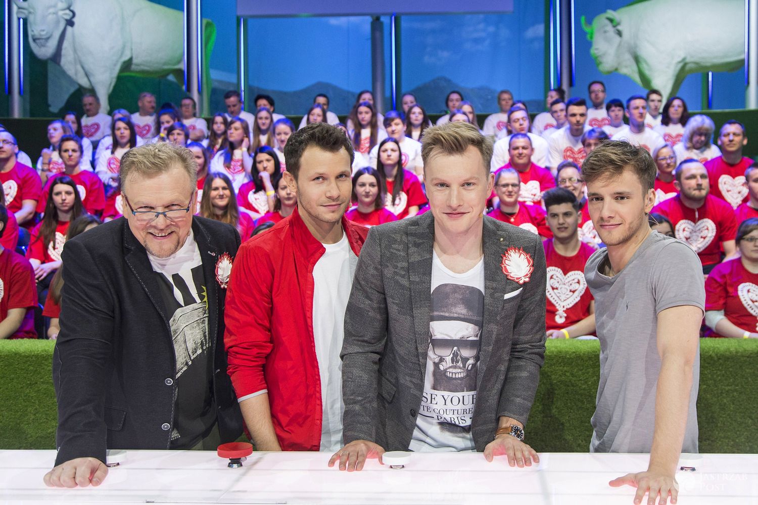 Maciej Musiał, Mateusz Banasiuk, Jakub Wesołowski, Jacek Lenartowicz w Kocham Cię Polsko