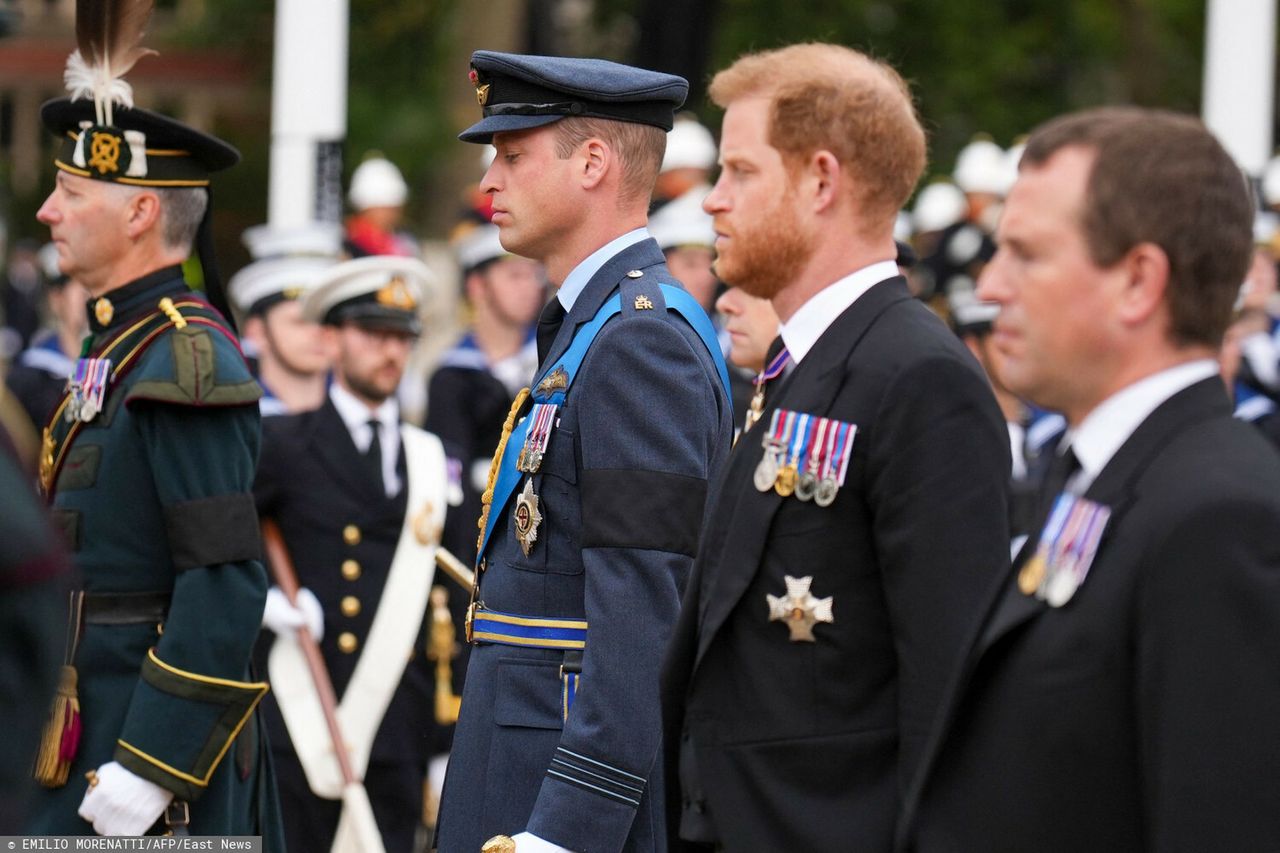 książę William i książę Harry - pogrzeb królowej Elżbiety II