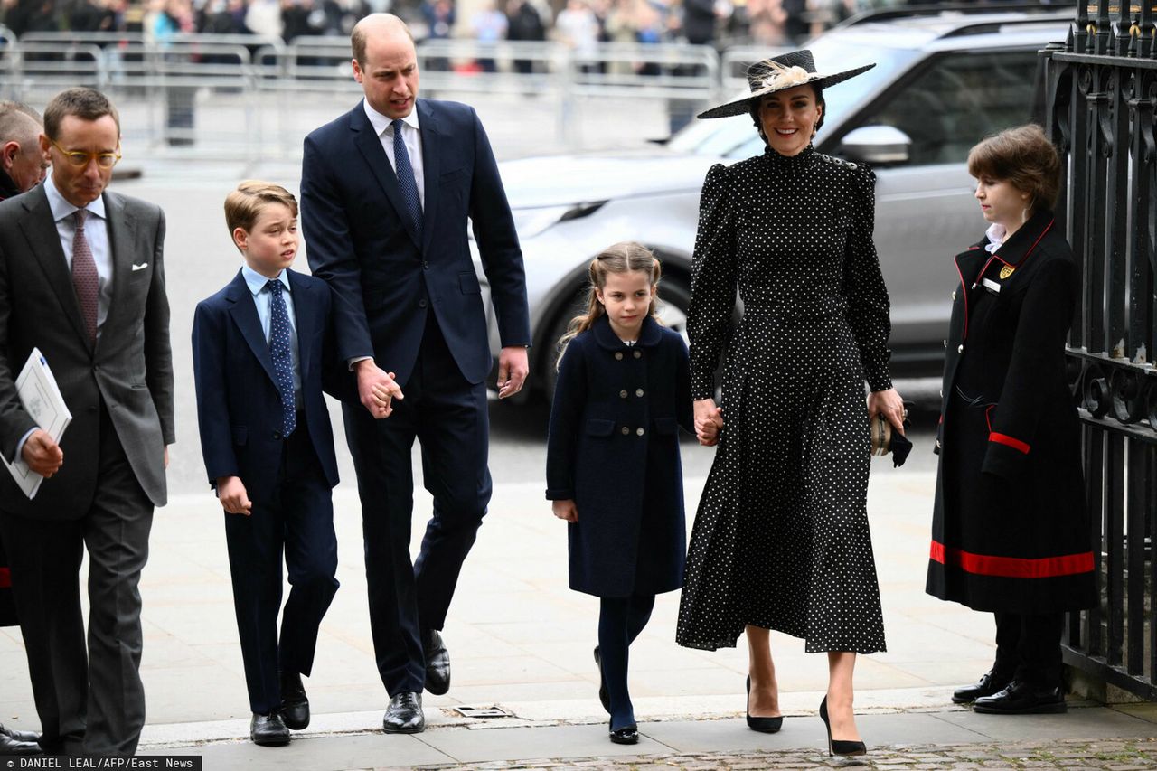 Kate, William, Charlotte i George – msza dziękczynna w pierwszą rocznicę śmierci księcia Filipa