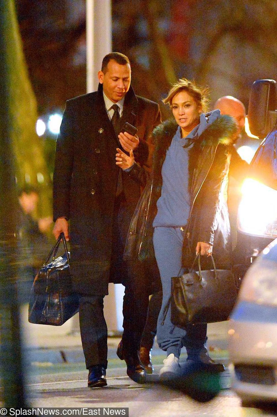Jennifer Lopez w dresie po pracy na planie filmowym