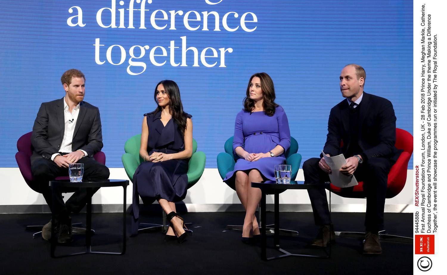 Książę Harry, Meghan Markle, księżna Kate i książę William