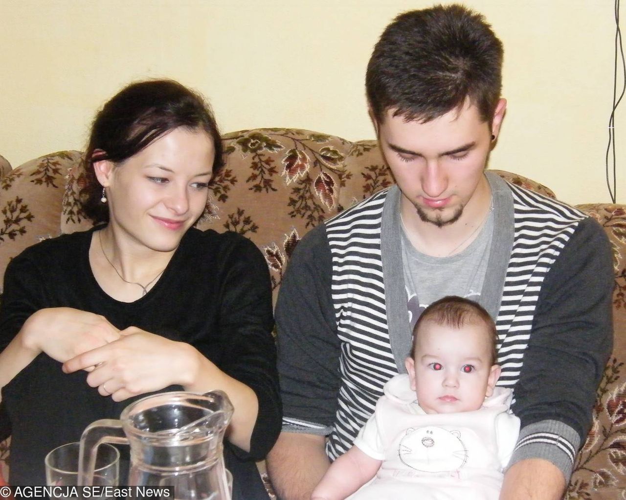 Katarzyna Waśniewska z partnerem i córką
