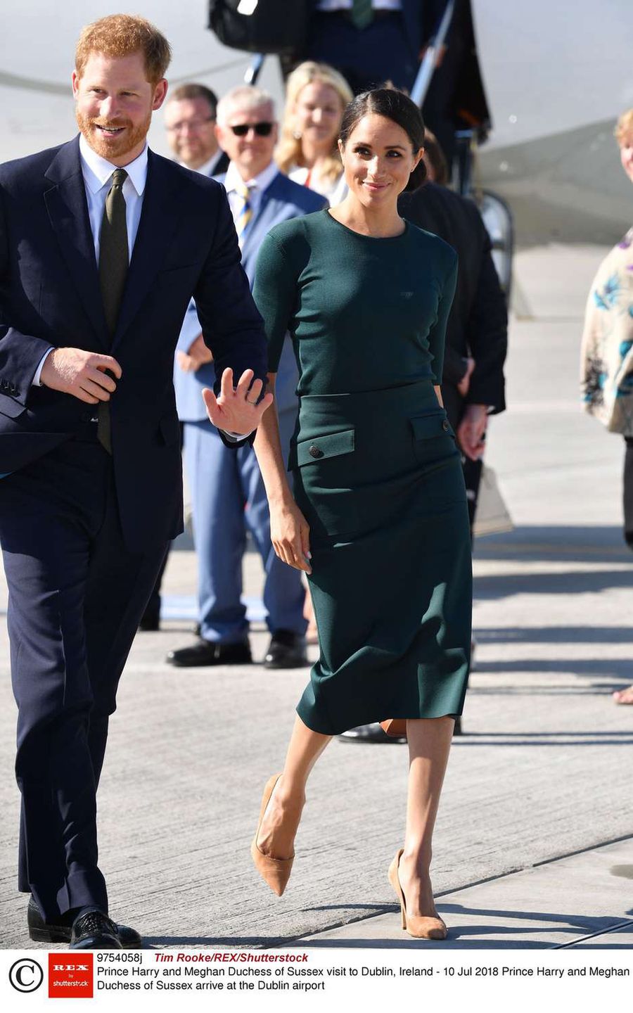 Meghan Markle w Irlandii w zielonej sukience Givenchy