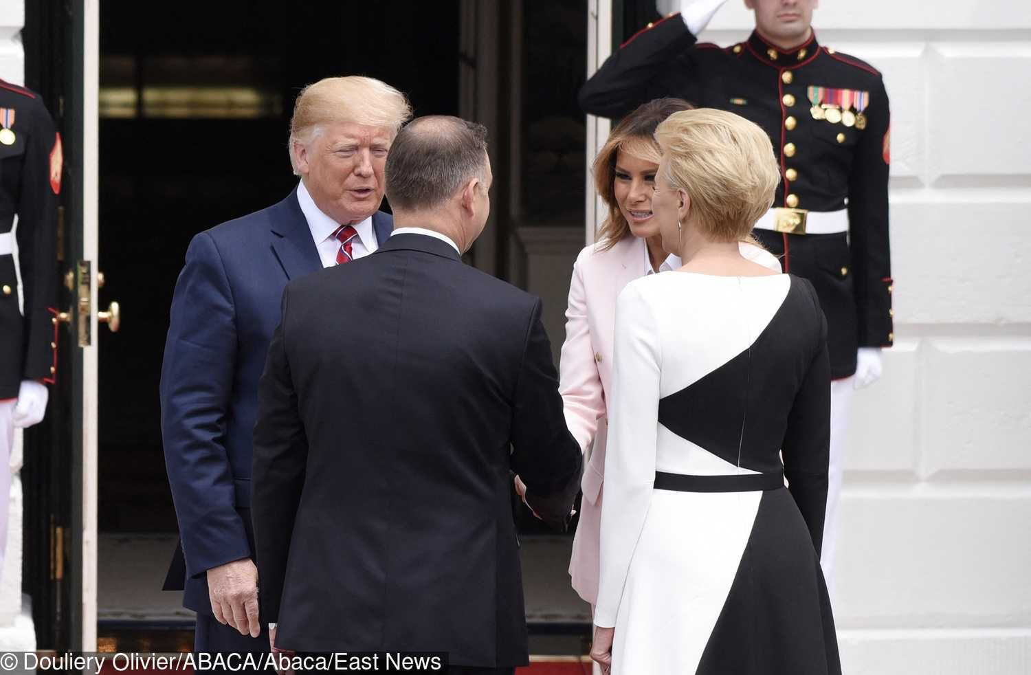Agata Duda i Andrzej Duda na spotkaniu z Melanią i Donald Trump
