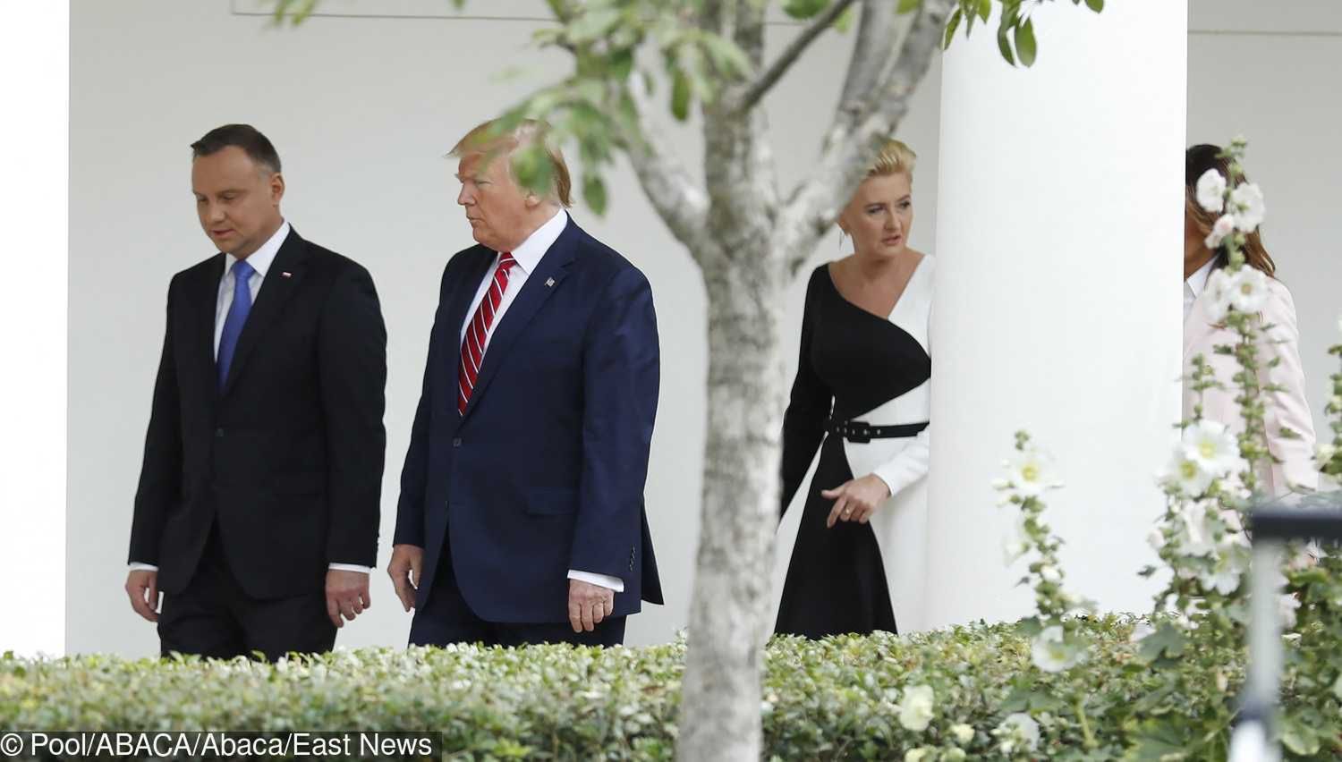 Agata Duda i Andrzej Duda na spotkaniu z Melanią i Donald Trump