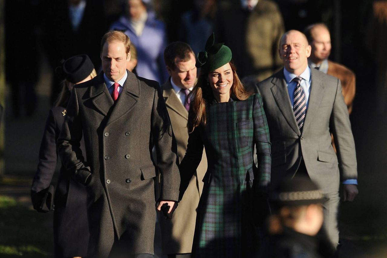 The Duke and Duchess of Cambridge arrive with other members of the Royal Family for the traditional Christmas Day church service at St Mary Magdalene Church on the royal estate in Sandringham, Norfolk.