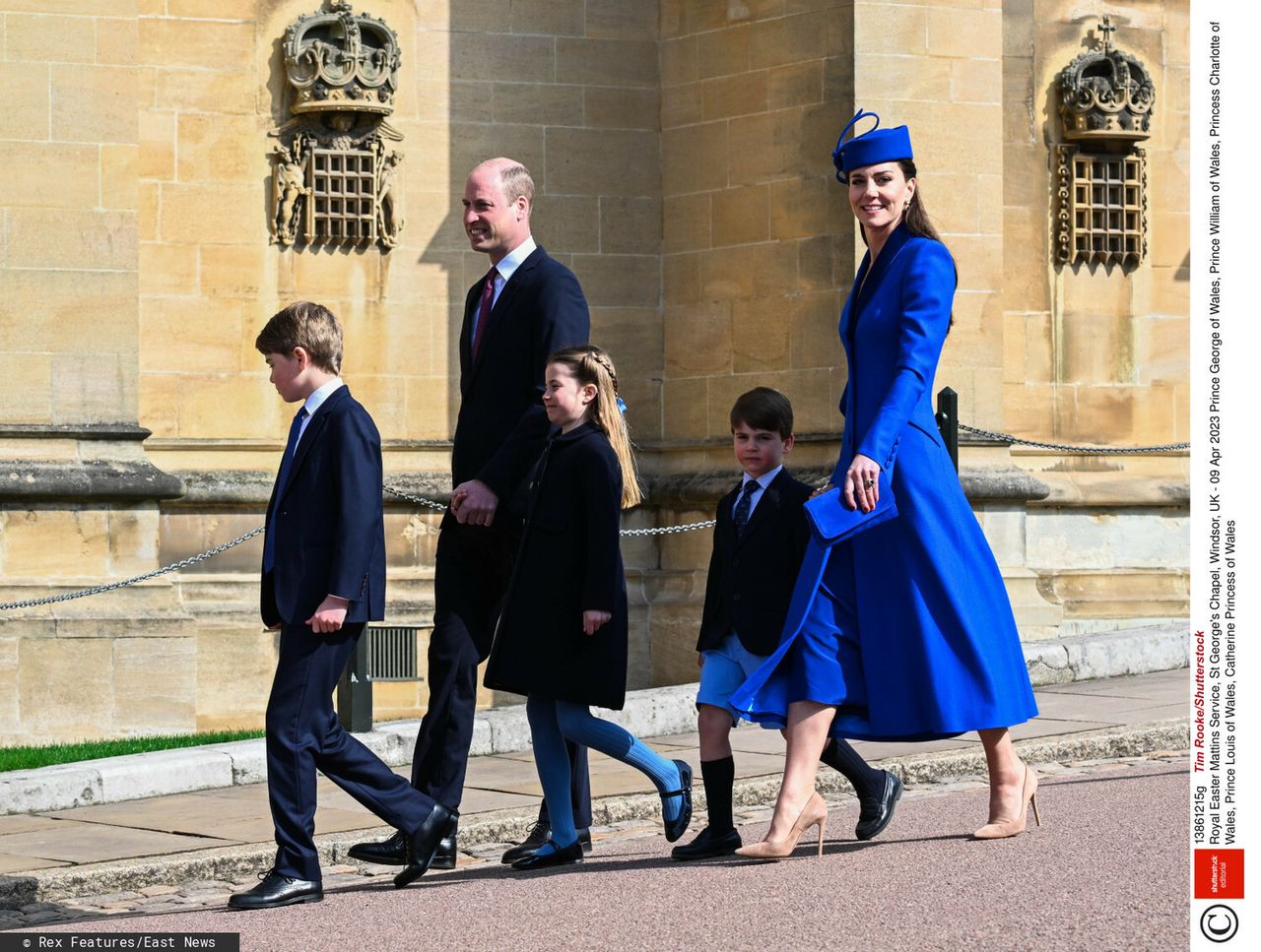 Wielkanoc 2023. Książę William i księżna Kate z dziećmi (EastNews)