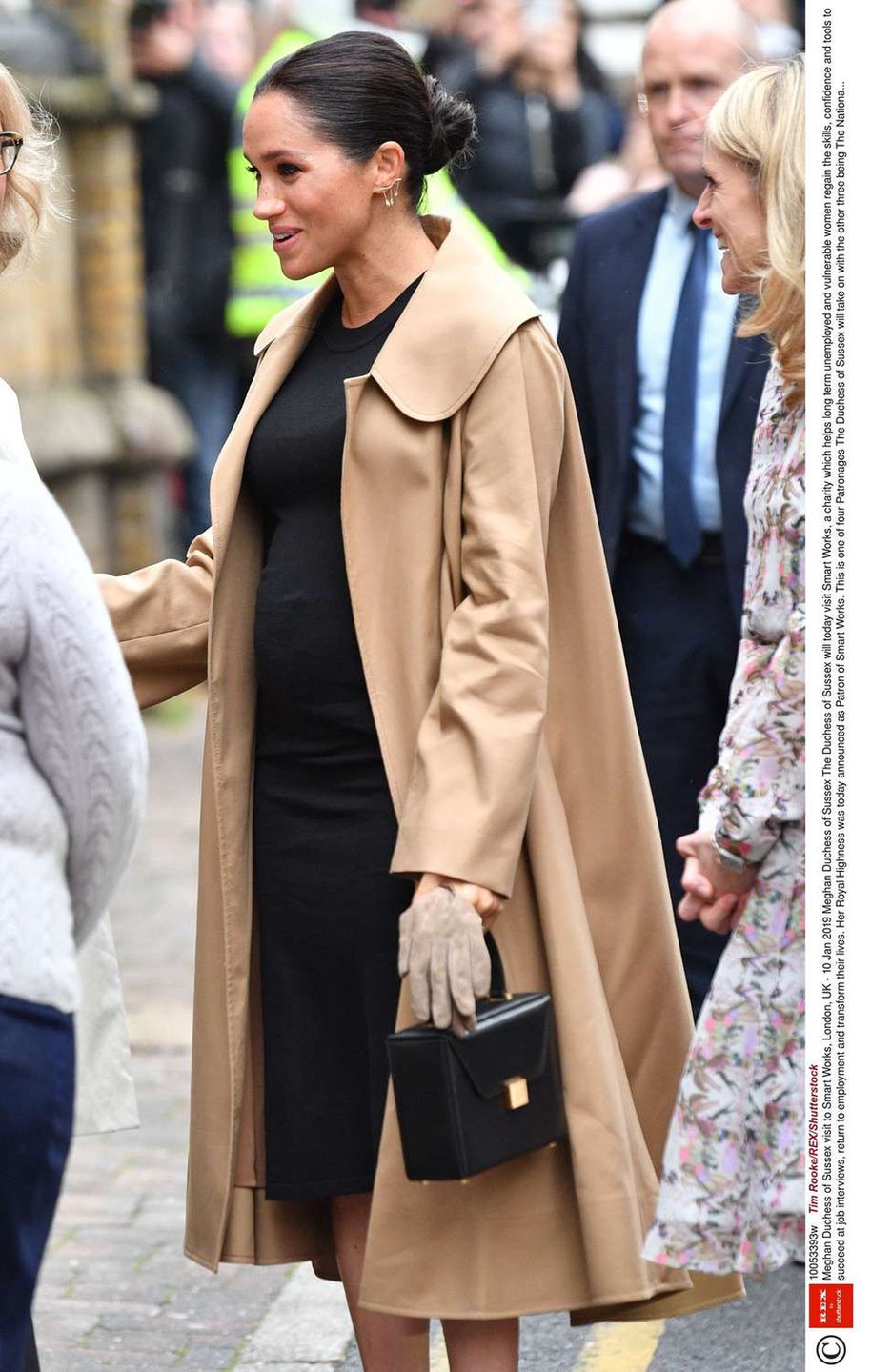Meghan Markle w płaszczu Oscar de la Renta