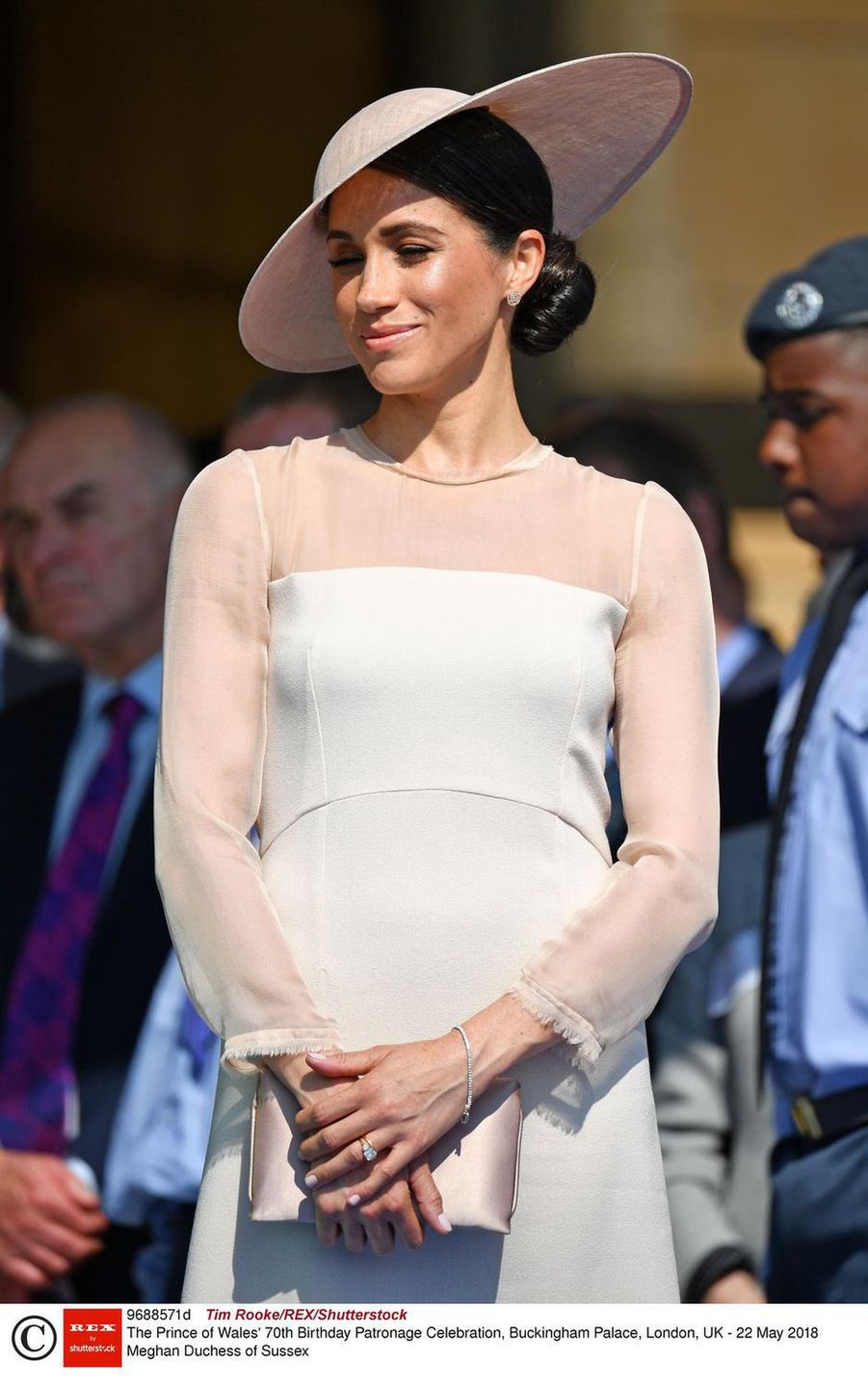 Meghan Markle w kreacji Goat pierwszy raz po ślubie. 70 urodziny księcia Karola