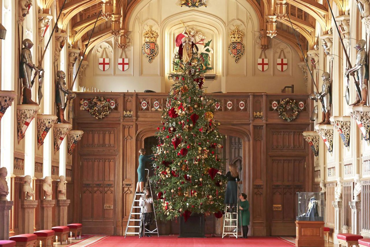 Świąteczne dekoracje w zamku Windsor