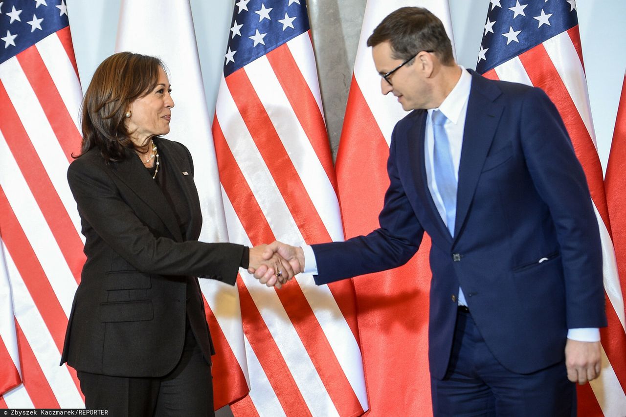 Kamala Harris i Mateusz Morawiecki